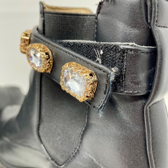 Steve Madden Black Ankle Boots with Gem Embellishments Tik Tok Favourite - Picture 4 of 15